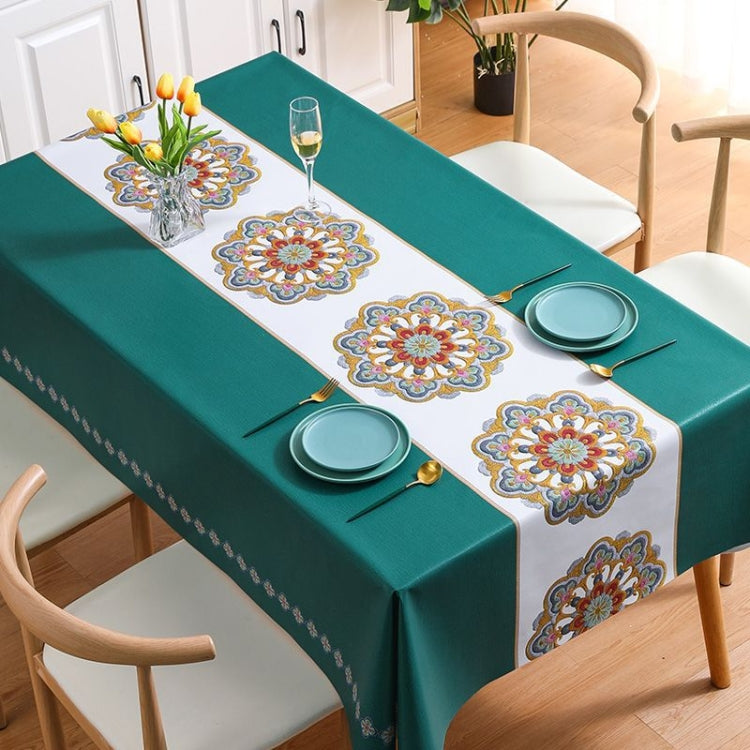 PVC Waterproof Oil-proof Embroidery Yarn Tablecloth, Series 6 My Store