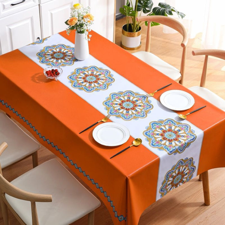 PVC Waterproof Oil-proof Embroidery Yarn Tablecloth, Series 6 My Store