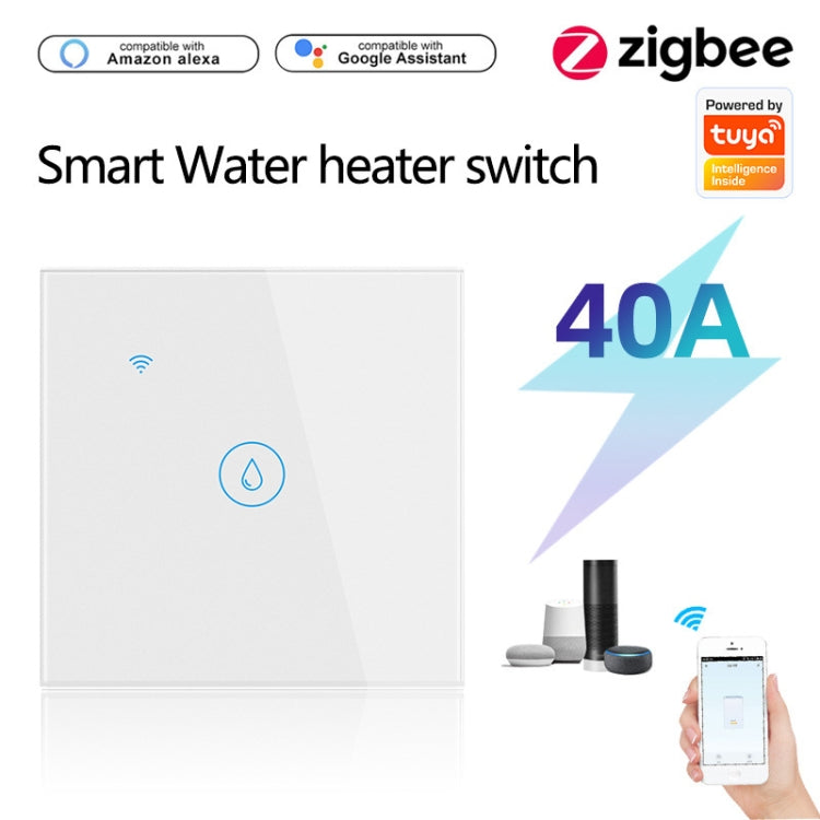 Tuya ZigBee 40A Smart High Power Water Heater Light Air Conditioner Switch Time Voice Remote Control