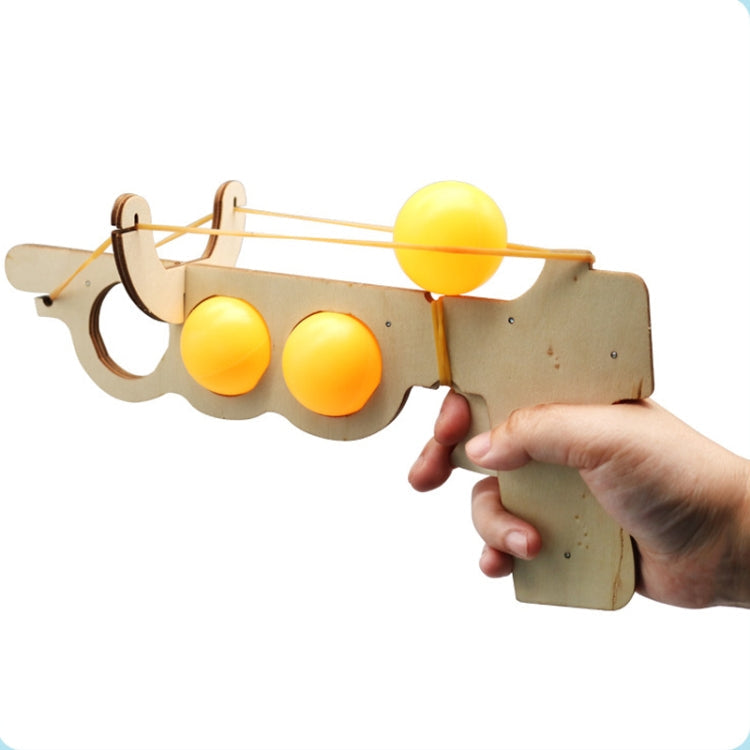 Wooden DIY Table Tennis Elastic Model Children Physical Science Experiment Assembly Toy