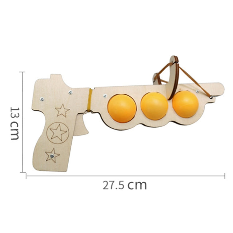 Wooden DIY Table Tennis Elastic Model Children Physical Science Experiment Assembly Toy Reluova