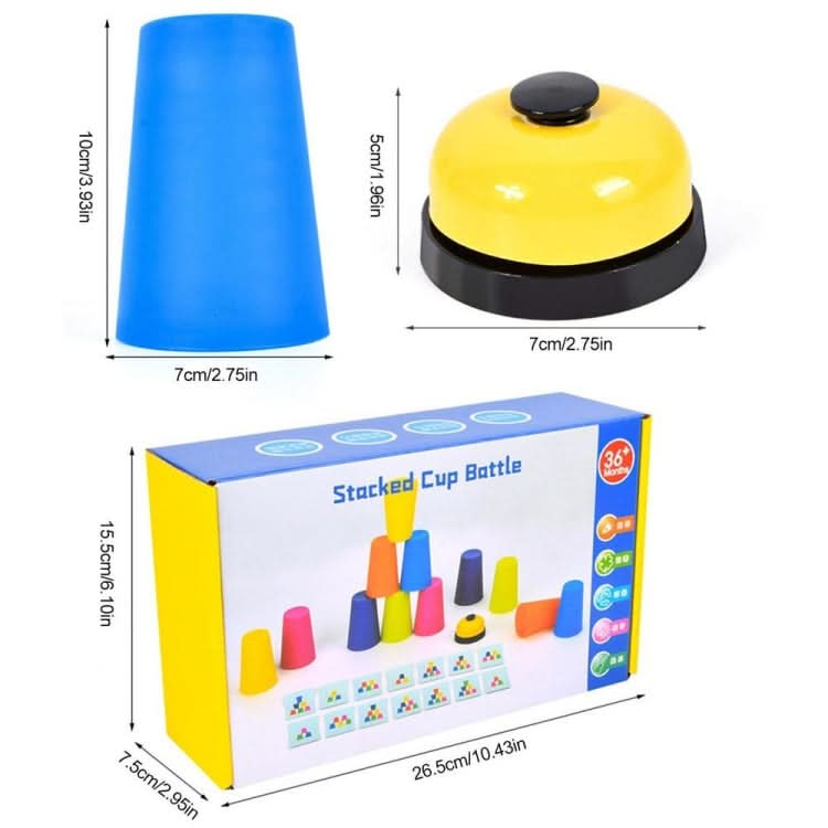 Mixed Colors Quick Stack Cups Speed Training Sports Stacking Cups With Card,Spec: Reluova