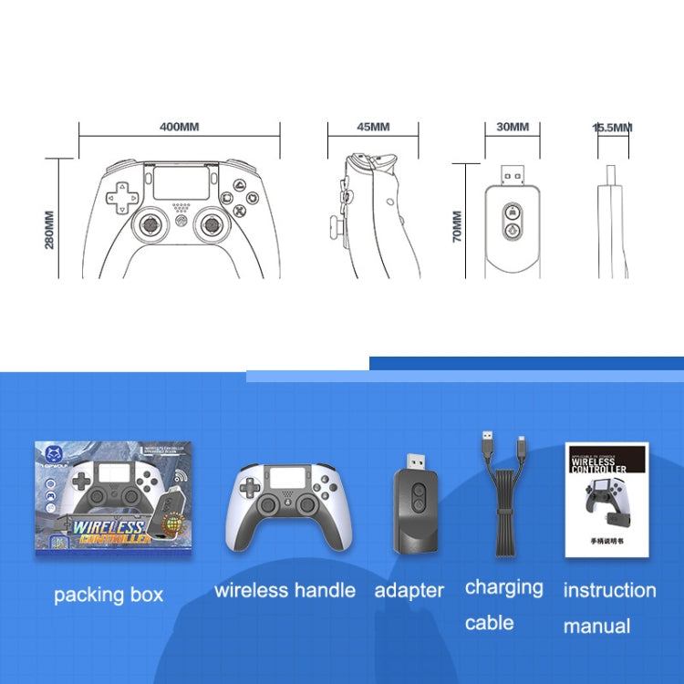 For PS5 / PS4 /  PC PS5200 Console Game Wireless Bluetooth Handle Reluova