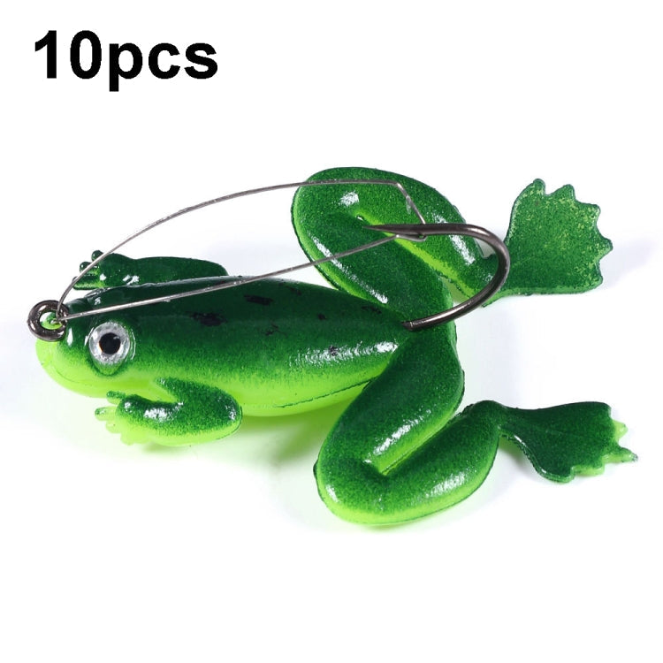 HENGJIA FO100 10pcs Anti-Hanging Bottom Floating Frog Black Fish Fake Bait Thunder Frog Bait Reluova