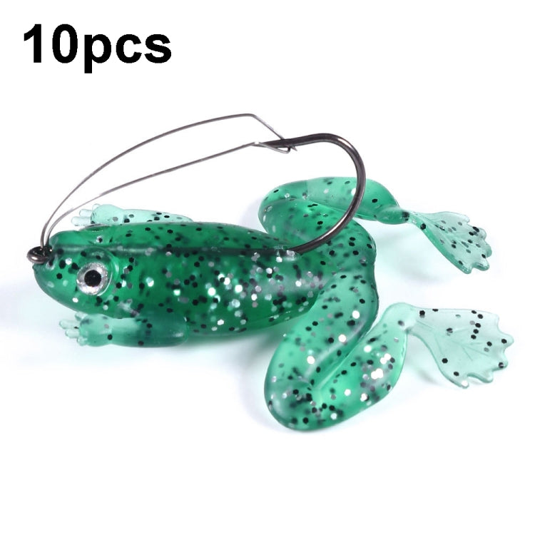 HENGJIA FO100 10pcs Anti-Hanging Bottom Floating Frog Black Fish Fake Bait Thunder Frog Bait Reluova