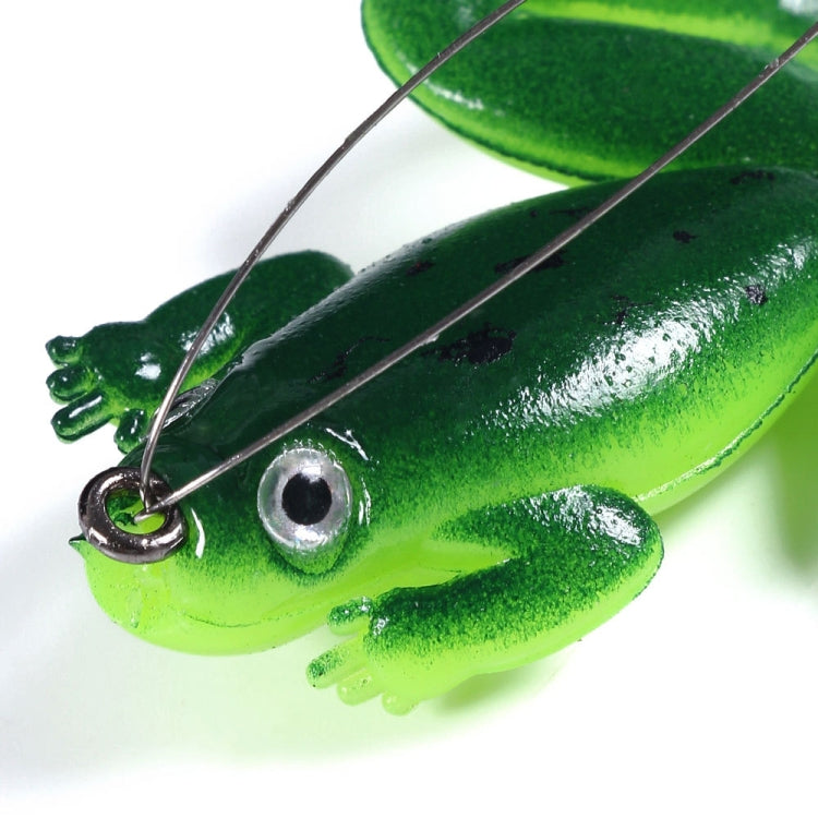 HENGJIA FO100 10pcs Anti-Hanging Bottom Floating Frog Black Fish Fake Bait Thunder Frog Bait