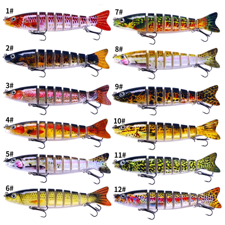 HENGJIA JM064 Multi-section Fish Minnow Bionic Fake Lures Sea Fishing Sinking Lures Reluova