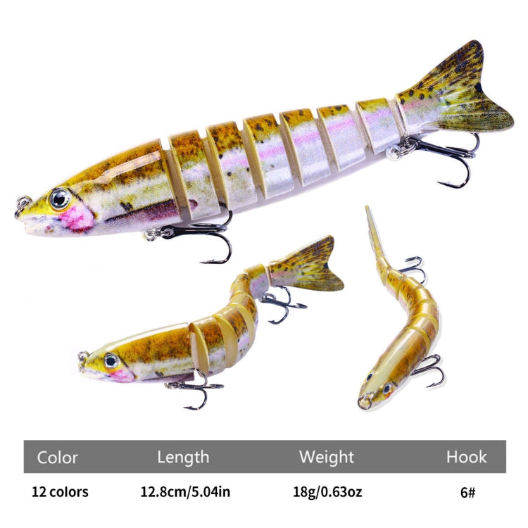 HENGJIA JM064 Multi-section Fish Minnow Bionic Fake Lures Sea Fishing Sinking Lures Reluova