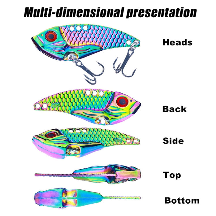 HENGJIA Metal VIB Micro-Bait Sequin Full Swimming Layer Fake Bait, Specification: