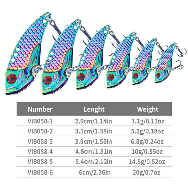 HENGJIA Metal VIB Micro-Bait Sequin Full Swimming Layer Fake Bait, Specification: