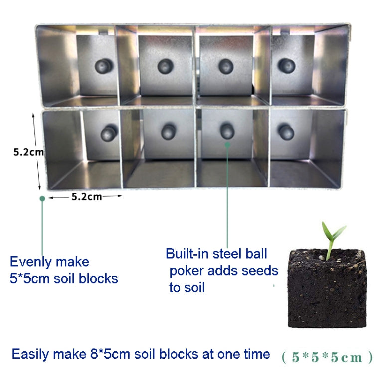 Handheld Seedling Soil Blocker Makes Eight 2 by 2 Inches Soil Blocks for Garden Prep My Store