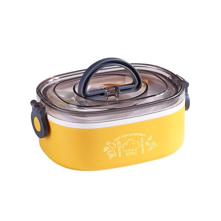 Large Capacity Oval Divided Portable Office Insulation Lunch Box Reluova