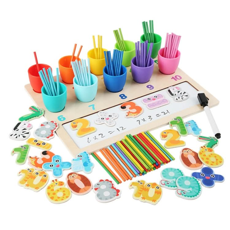 Children Mathematical Enlightenment Teaching Aids Number Cognition Color Classification Matching Toys Reluova