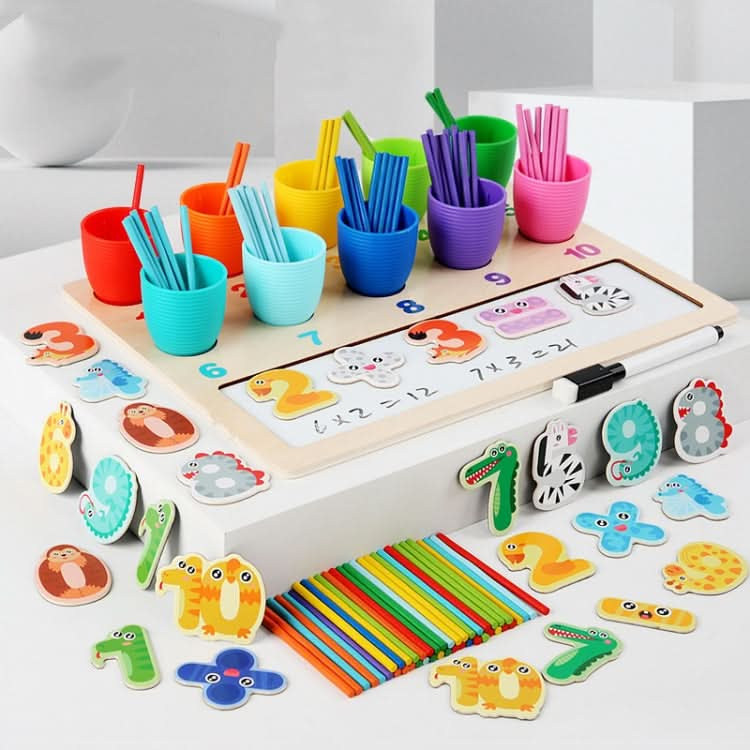 Children Mathematical Enlightenment Teaching Aids Number Cognition Color Classification Matching Toys Reluova