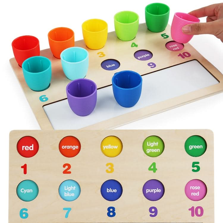 Children Mathematical Enlightenment Teaching Aids Number Cognition Color Classification Matching Toys Reluova