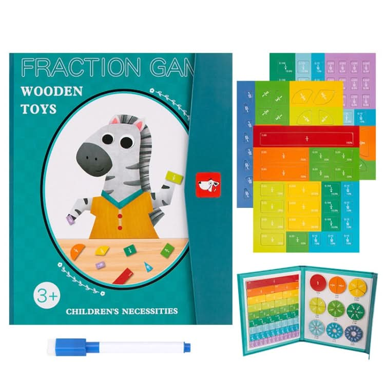 Fraction Learning Math Toy Magnetic Number Breakdown Puzzle Reluova