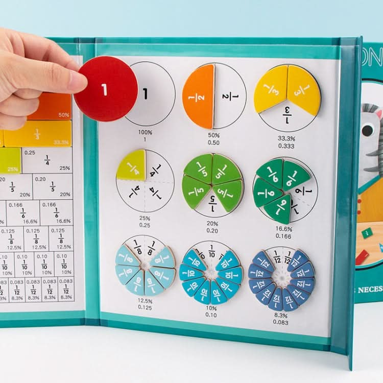 Fraction Learning Math Toy Magnetic Number Breakdown Puzzle Reluova