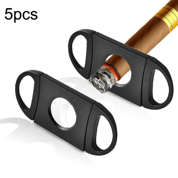 5pcs Mini Black Stainless Steel Double Edge Cigar Scissors Cigar Crushers My Store