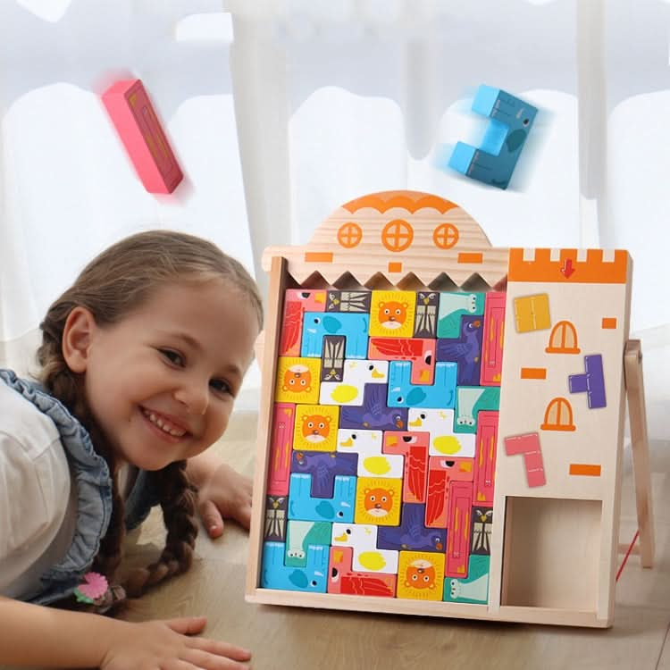 Children Multifunctional Block Puzzle Stacking Building Blocks Board Game Toys Reluova