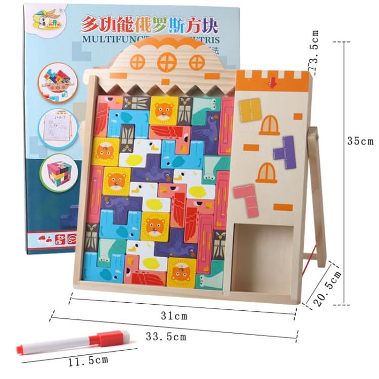 Children Multifunctional Block Puzzle Stacking Building Blocks Board Game Toys Reluova