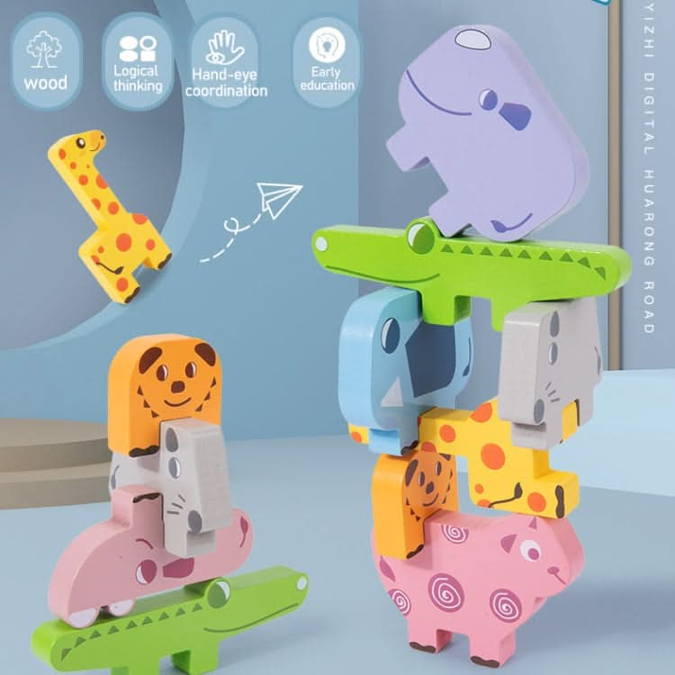 Animal Balance Stacking Blocks Toys Children Early Education Building Block Stacking Toy Reluova