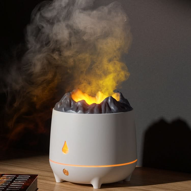 HS01 Simulation Flame Humidifier Home Aromatherapy Machine With Night Light Reluova