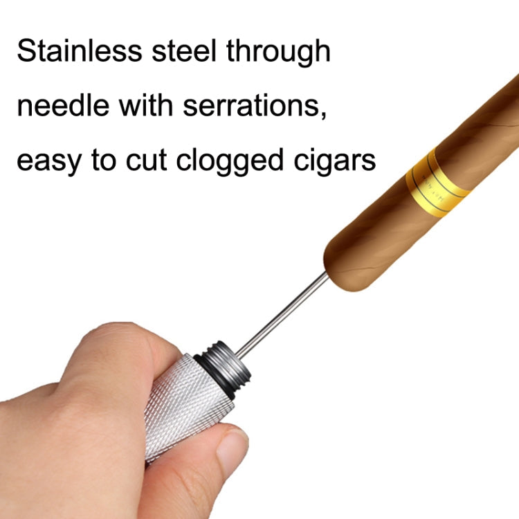 Lightweight With Serrated Cigar Needle Dredger Drilled Smoke Vent My Store