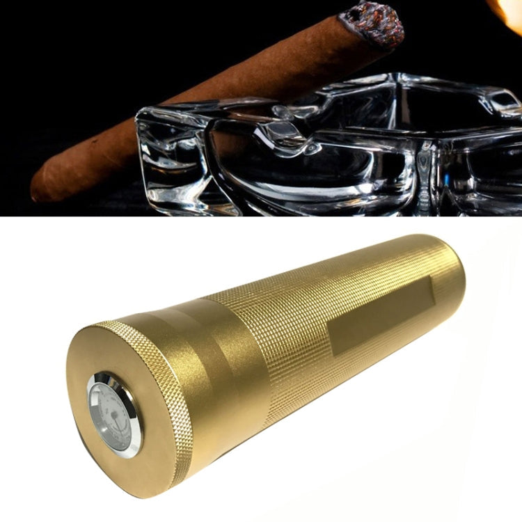 Metal Humidor Cigar Tube Humidifier Storage Bin Humidity Display My Store