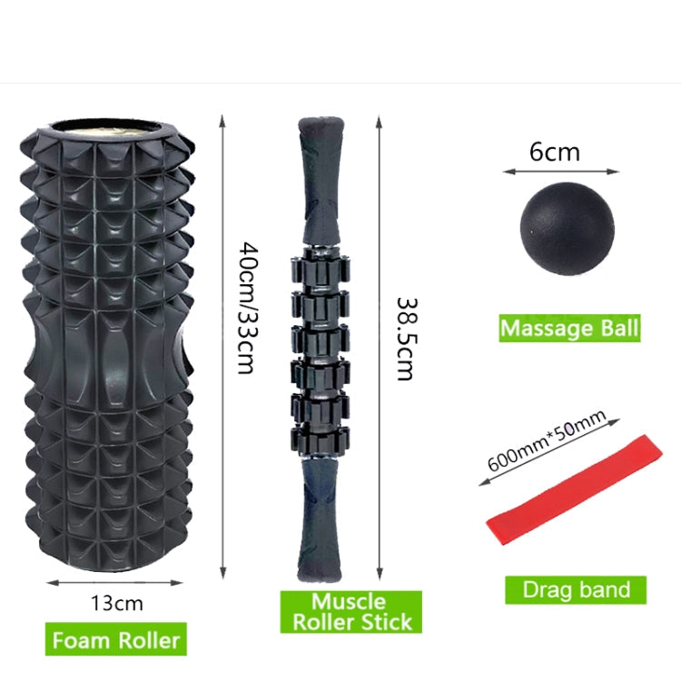 Crescent Hollow Foam Roller Yoga Column Set Fitness Muscle Relaxation Massager Set, Series 1 Reluova