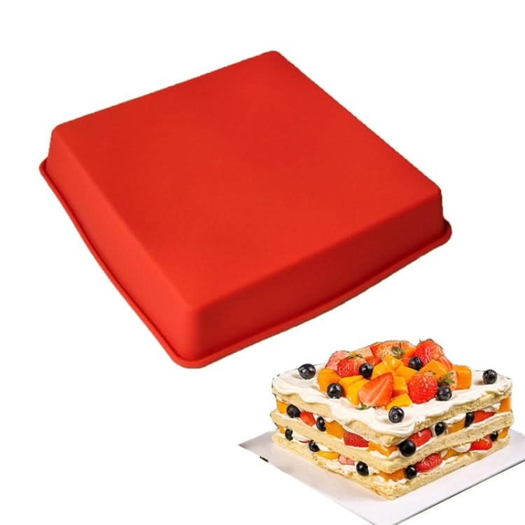 Food Grade Non-Stick Square Silicone Cake Mold 6.4 Inch Square Pizza Baking Pan Tools - Reluova