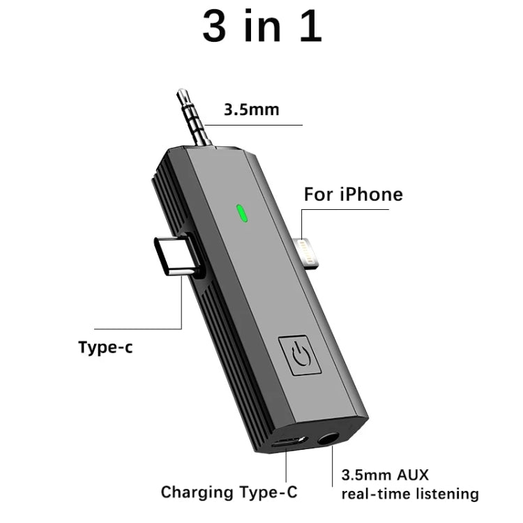 S17 Wireless  3 In 1 Lavalier MIC For Phone SLR Camera Loudspeaker ,Spec: Reluova