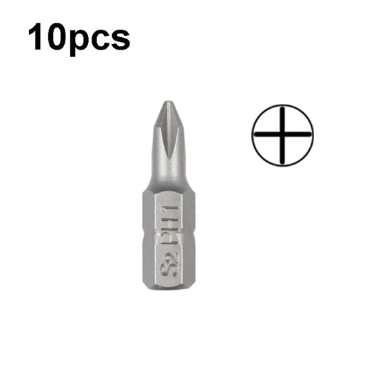 10pcs Electric Screwdriver Short Batch Head Strong Magnetic Driver Head