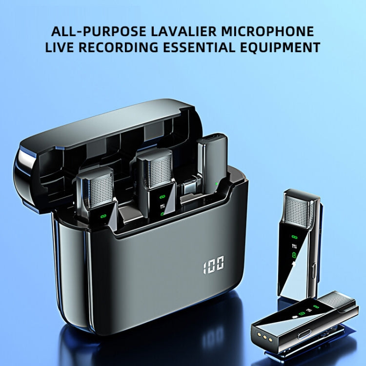 Digital Display Wireless Lavalier Microphone With Charging Compartment,Spec: Reluova