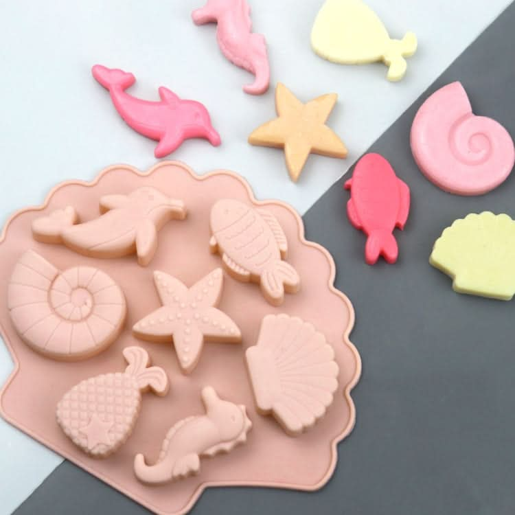 Marine Fish Series Shape Food Grade Silicone Cake Mold Plaster Painting Mold Reluova