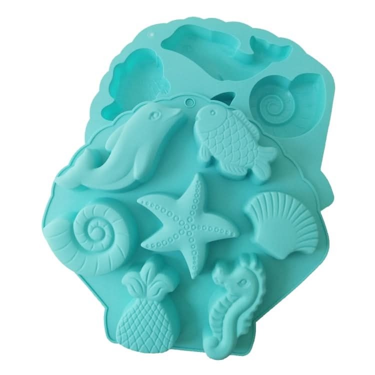 Marine Fish Series Shape Food Grade Silicone Cake Mold Plaster Painting Mold Reluova