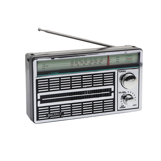 BAIJIALI BJL-1202AC Two Bands Retro Radio Portable Outdoor Large-capacity Storage Volume Speaker Player