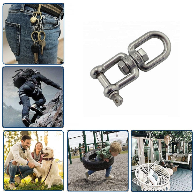 304 Stainless Steel 360 Degree Rotating 8-Shaped Chain Snap Ring Connecting Hook Swivel Reluova