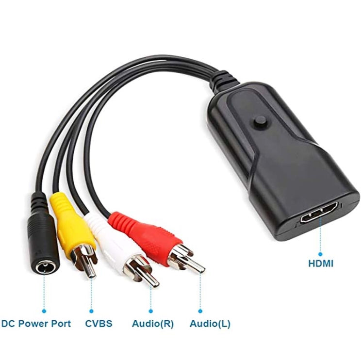 K13W HDMI To AV 1080P HD Converter, Cable Length: 0.5m My Store