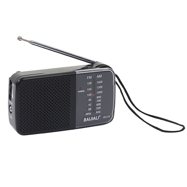 BAIJIALI KK-218 Vintage Analog Portable Multiband Built-in Speaker Radio