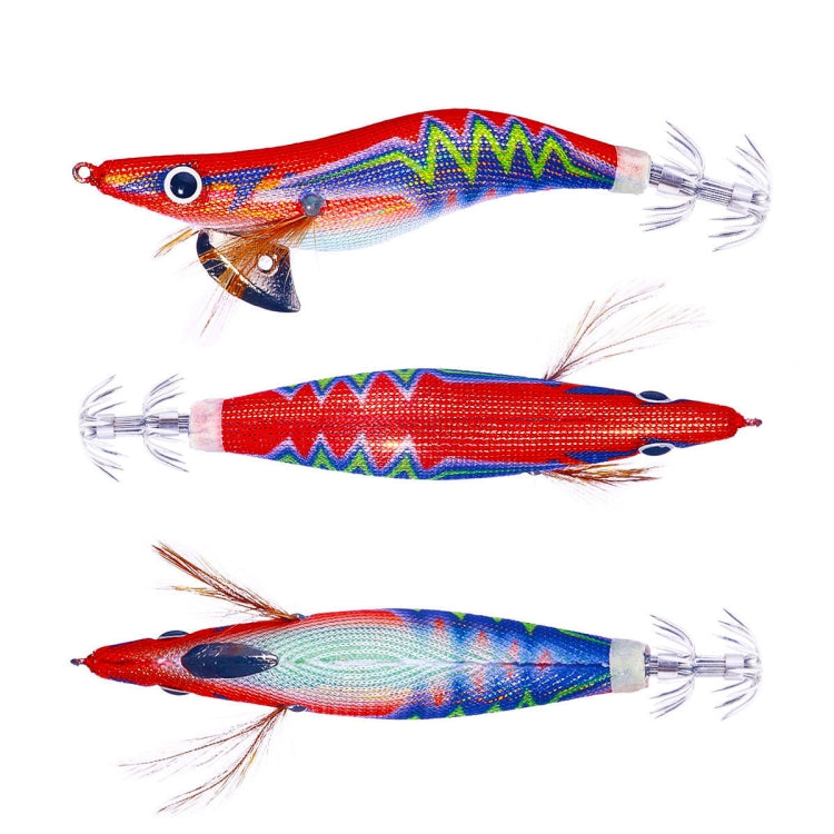 Hengjia SJ037 Luminous Electroplated Flash Wooden Shrimp Squid Lures