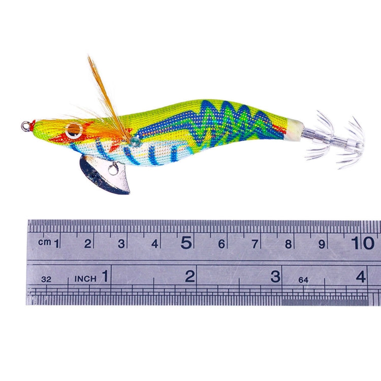 Hengjia SJ037 Luminous Electroplated Flash Wooden Shrimp Squid Lures