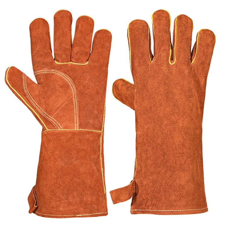 Cowhide High Temperature Resistant Welding Flame Retardant Anti-slip Insulation Gloves Reluova