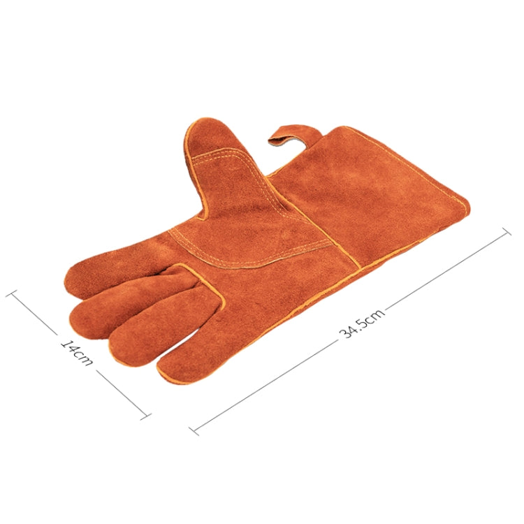 Cowhide High Temperature Resistant Welding Flame Retardant Anti-slip Insulation Gloves Reluova