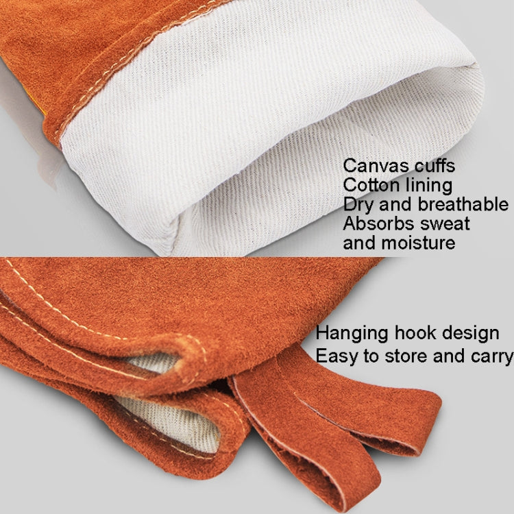 Cowhide High Temperature Resistant Welding Flame Retardant Anti-slip Insulation Gloves Reluova