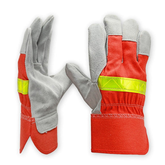 Cowhide Firefighting Gloves Gardening Protection Labor Welding Gloves Reluova