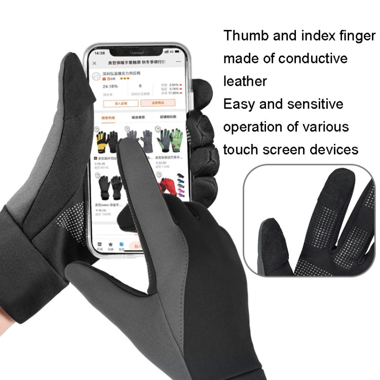 Touch Screen Anti-slip Waterproof Outdoor Sports Warm Cycling Gloves Reluova