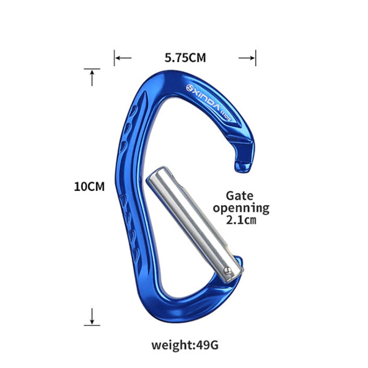 XINDA  22KN Rock Climbing  Straight Quickdraw Spring-loaded Gate Buckle Aluminum Carabiner Reluova