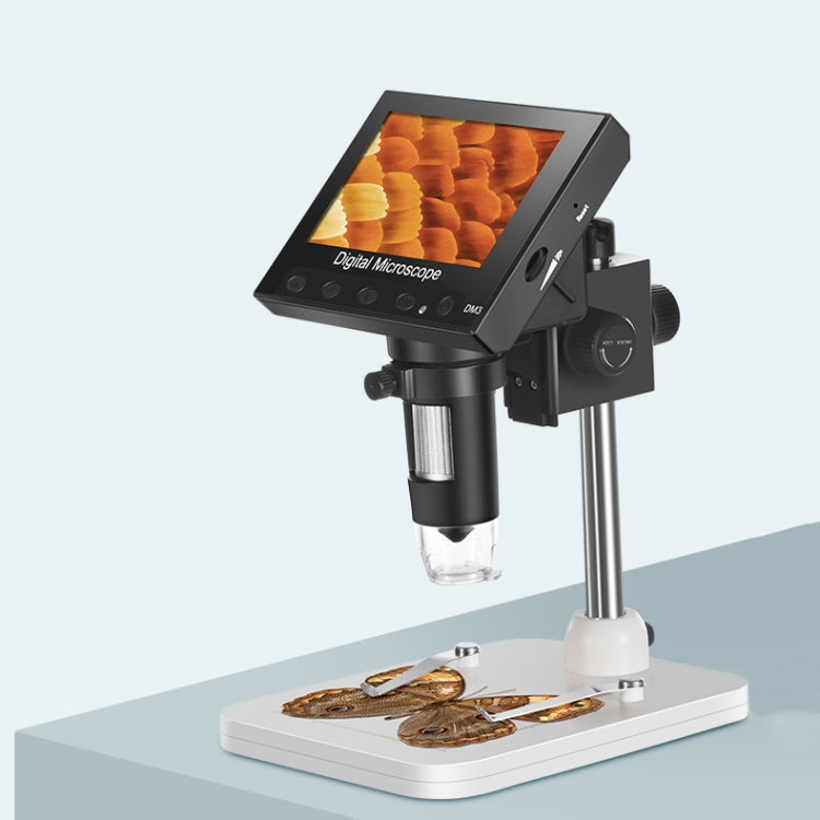 DM3 4.3-Inch Screen LED Light HD Portable Electronic Digital Microscope Reluova