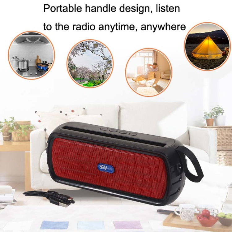 BAIJIALI SY-918 Solar Emergency Radio Read U Disk Large Volume Speaker LED Light Portable Player