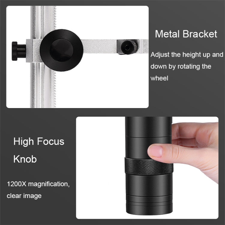 1200X 7-Inch HD Display Multifunctional Maintenance Inspection Digital Microscope